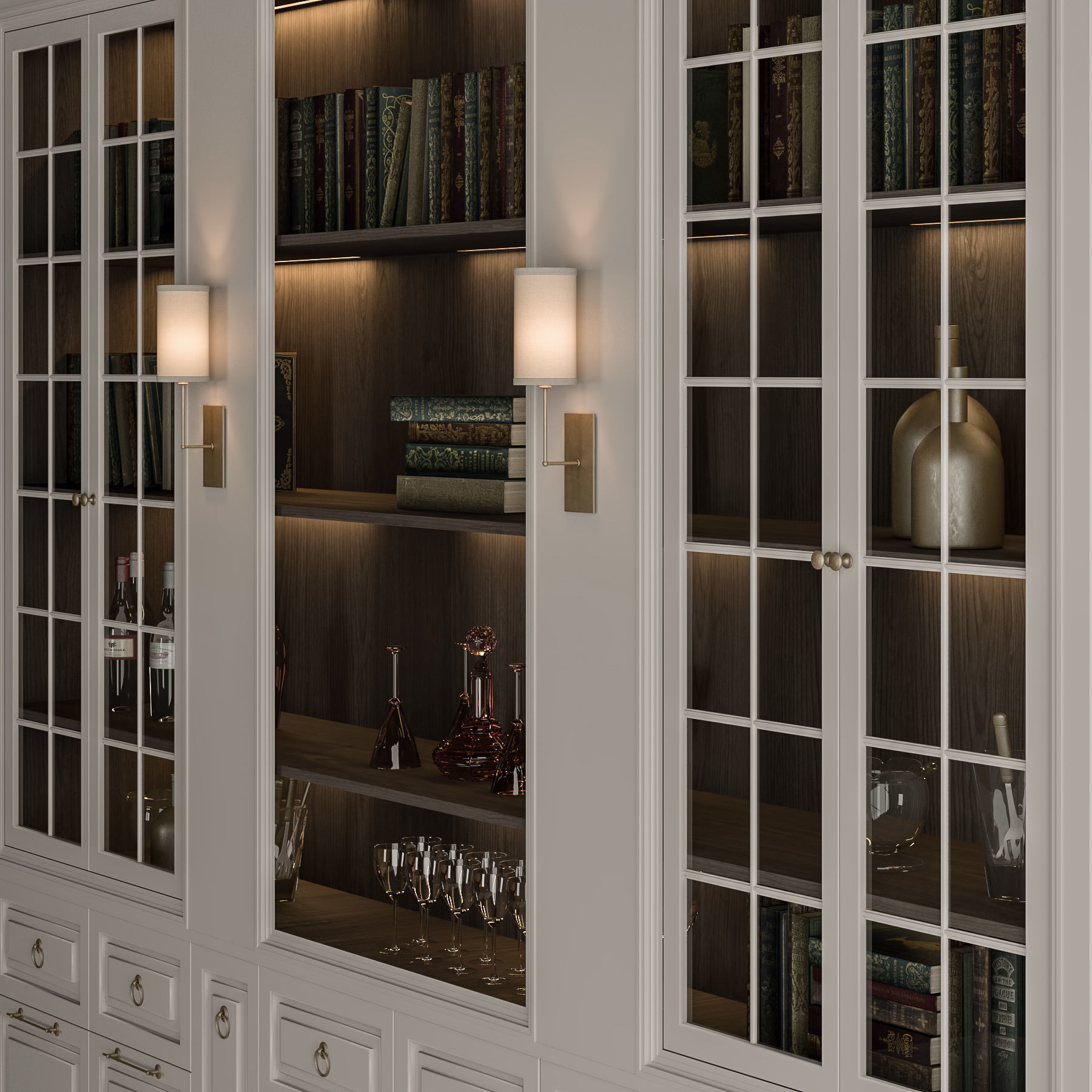 Display Cabinet Classic 3D model_1