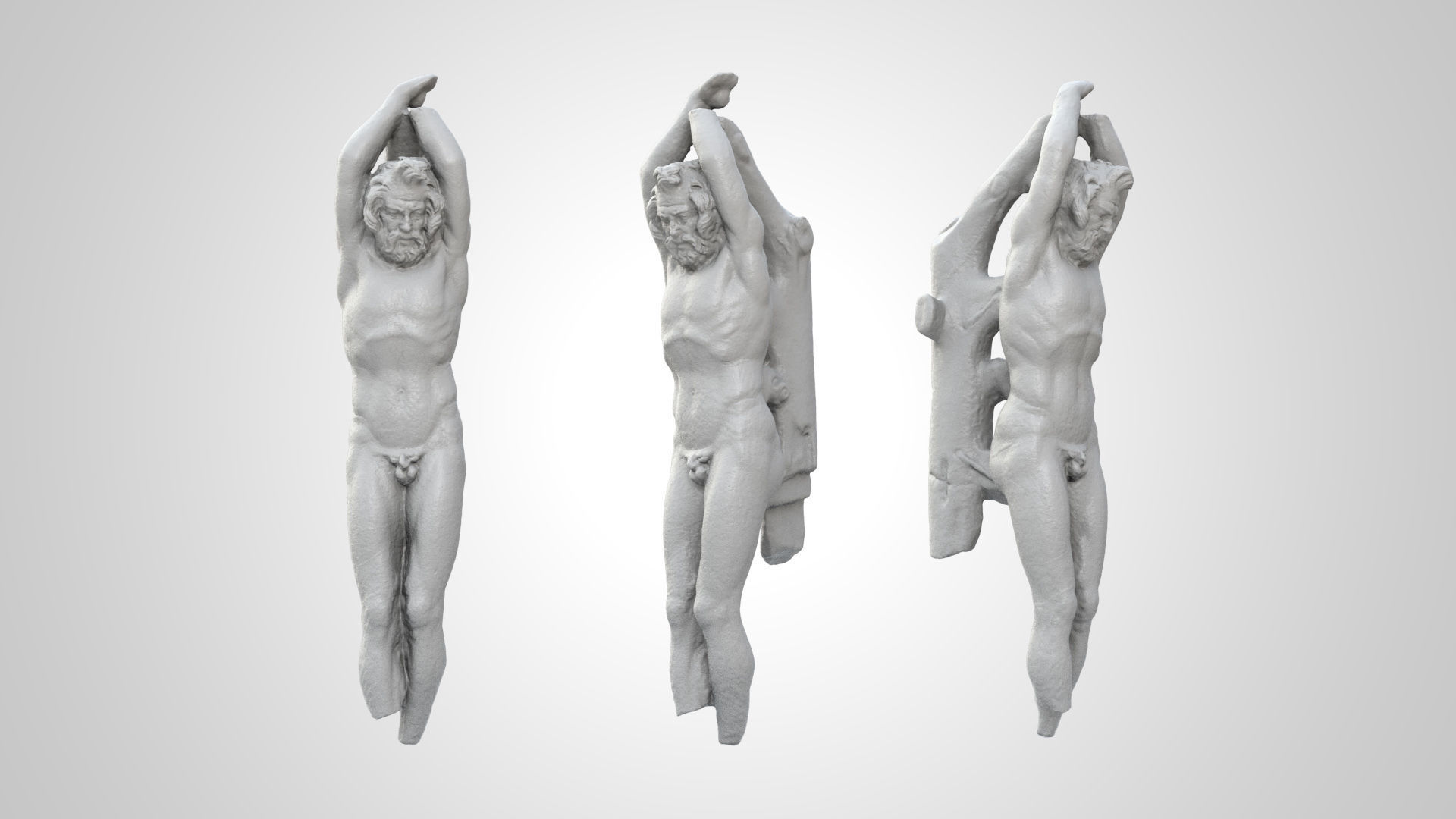 Hanged Man Statue 3D print model_1