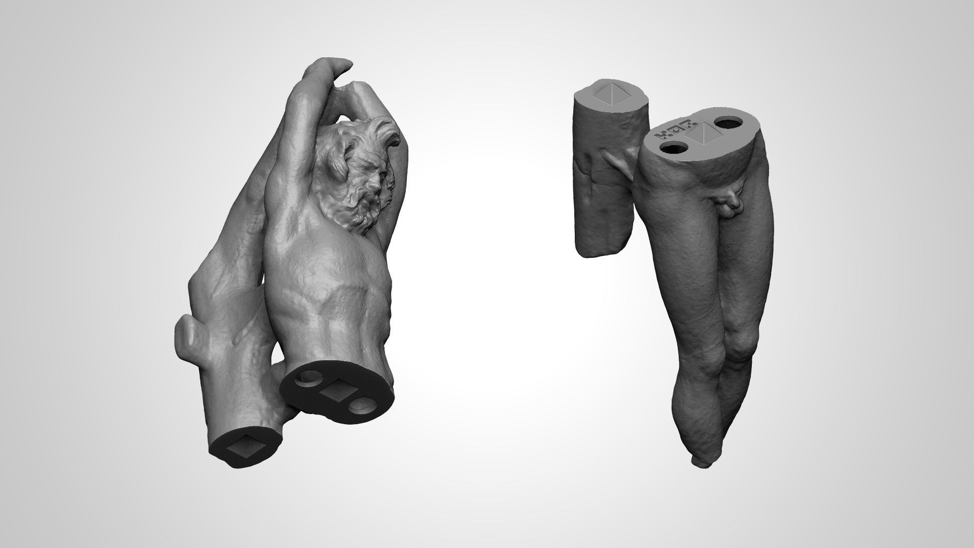 Hanged Man Statue 3D print model_3