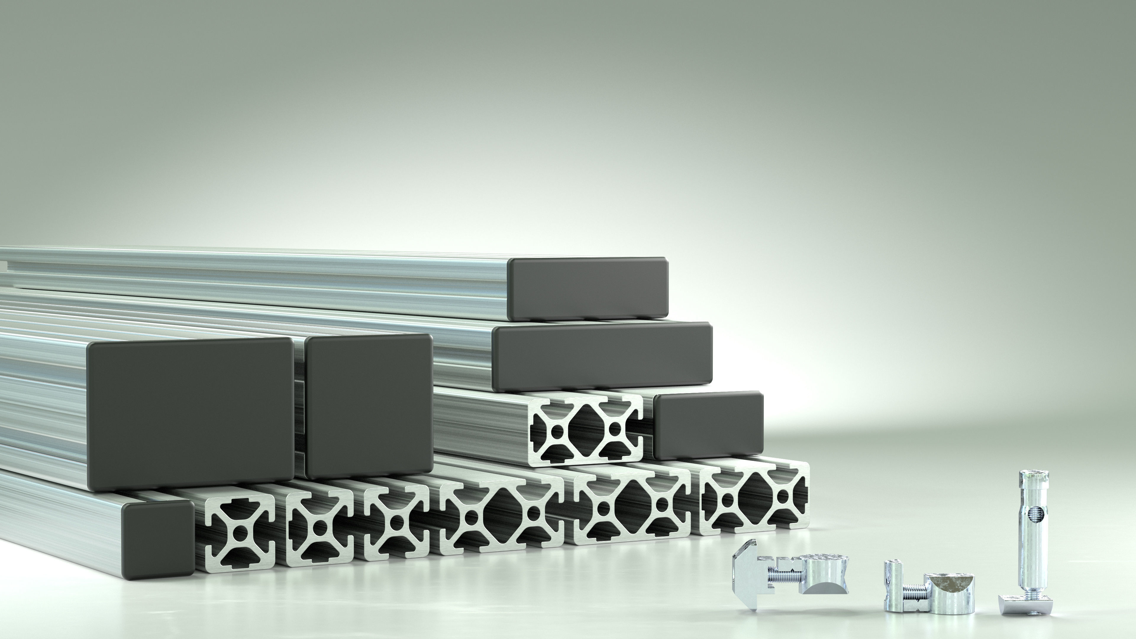 TKs Aluminium Profiles - Set  1 3D model_1