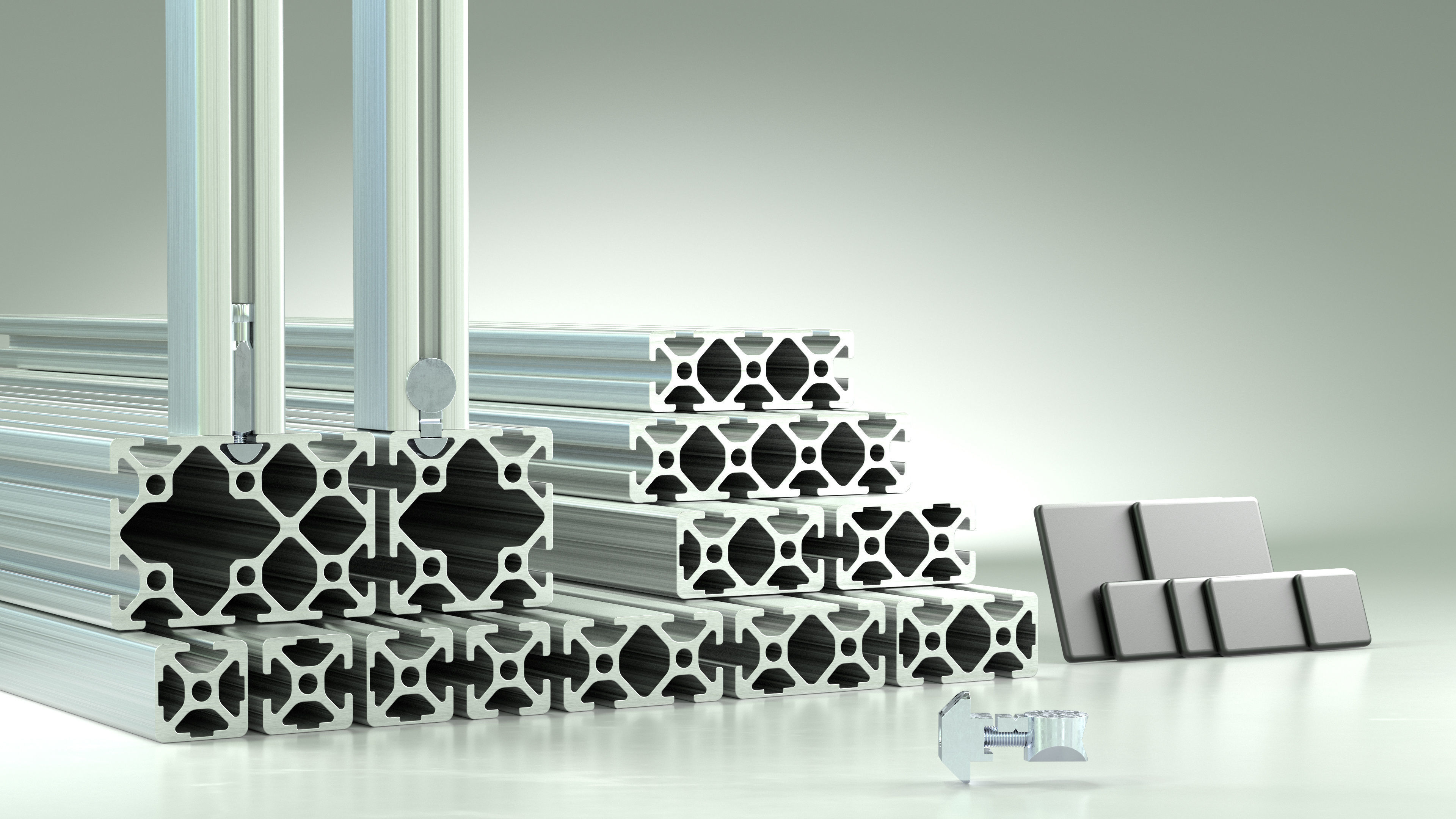 TKs Aluminium Profiles - Set  1 3D model_3