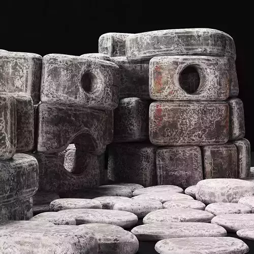 Dolmen stone cone 3D model