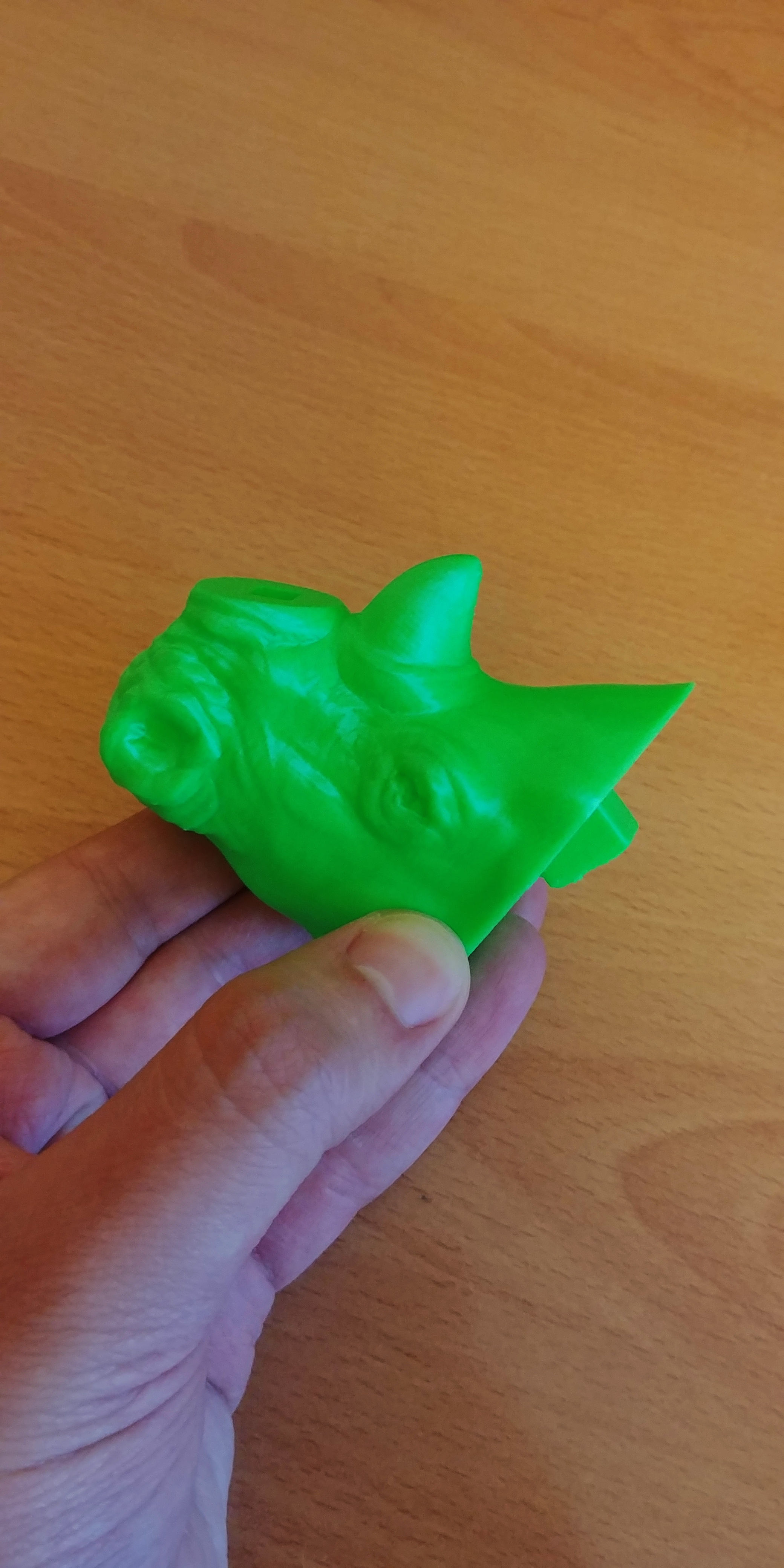 Rhinoceros plastic toy on wooden table 3D print model_7