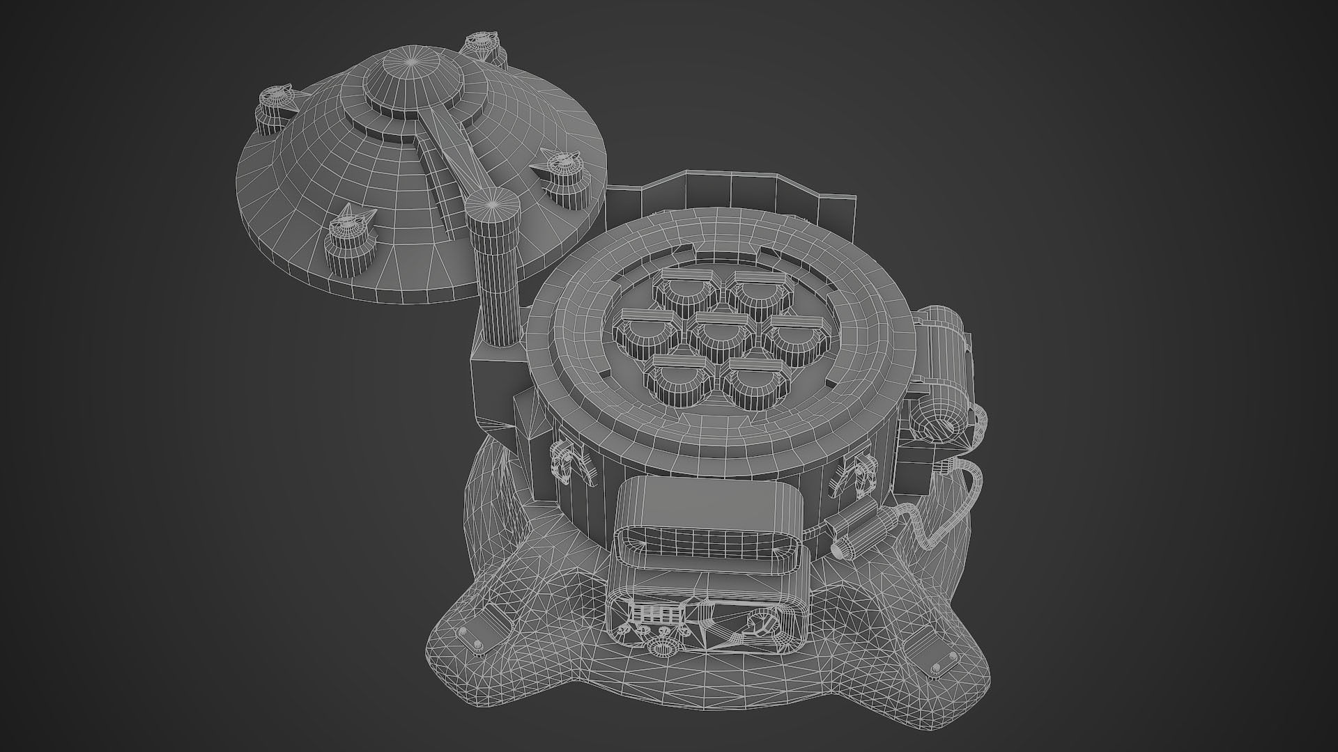 Nuclear Generator Low-poly 3D model_13