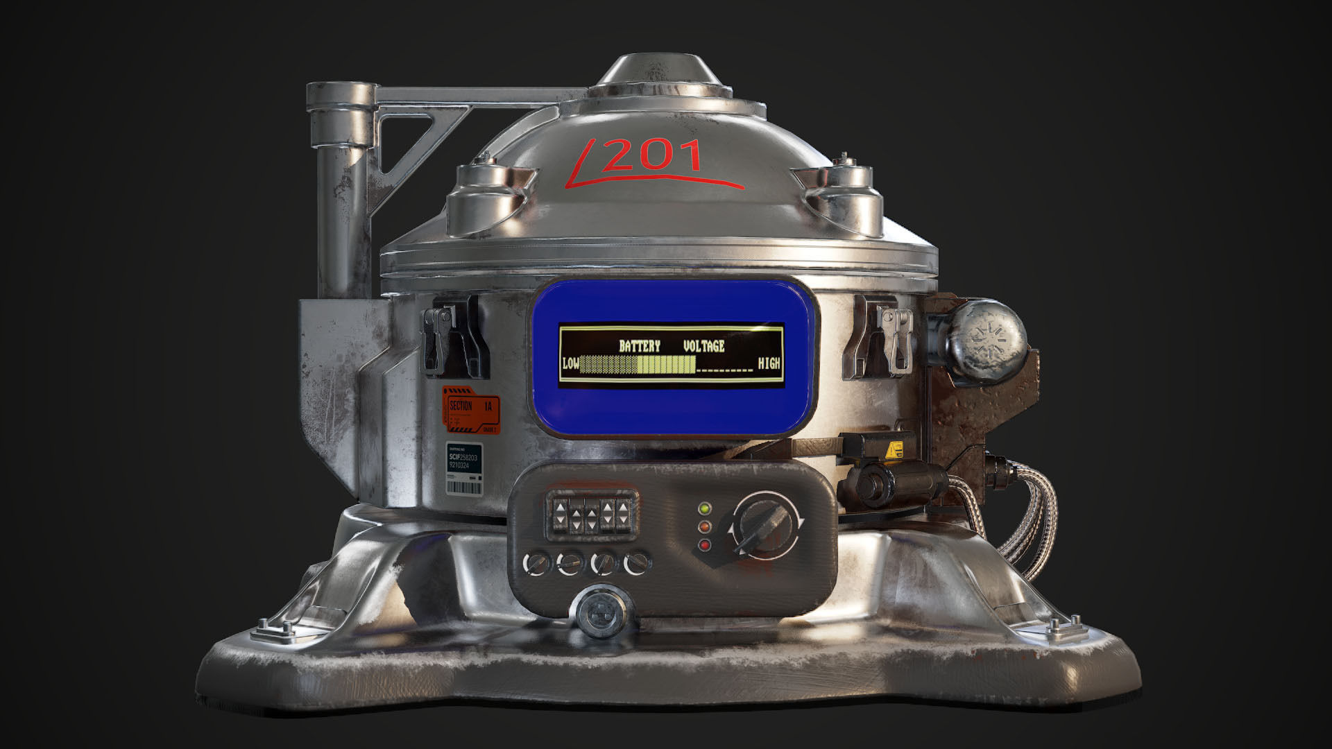 Nuclear Generator Low-poly 3D model_4