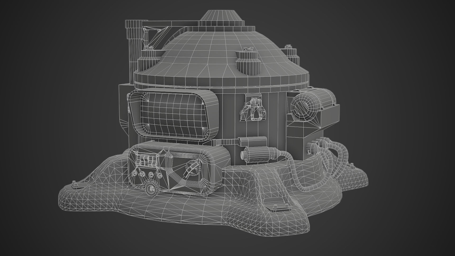 Nuclear Generator Low-poly 3D model_9