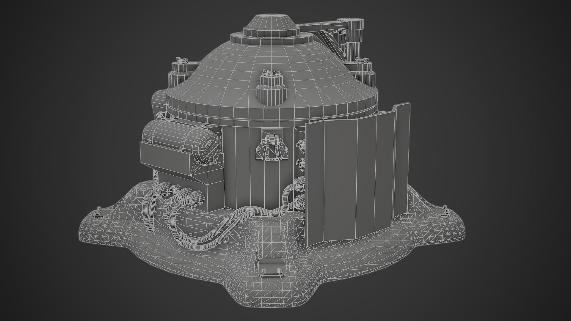 Nuclear Generator Low-poly 3D model_10