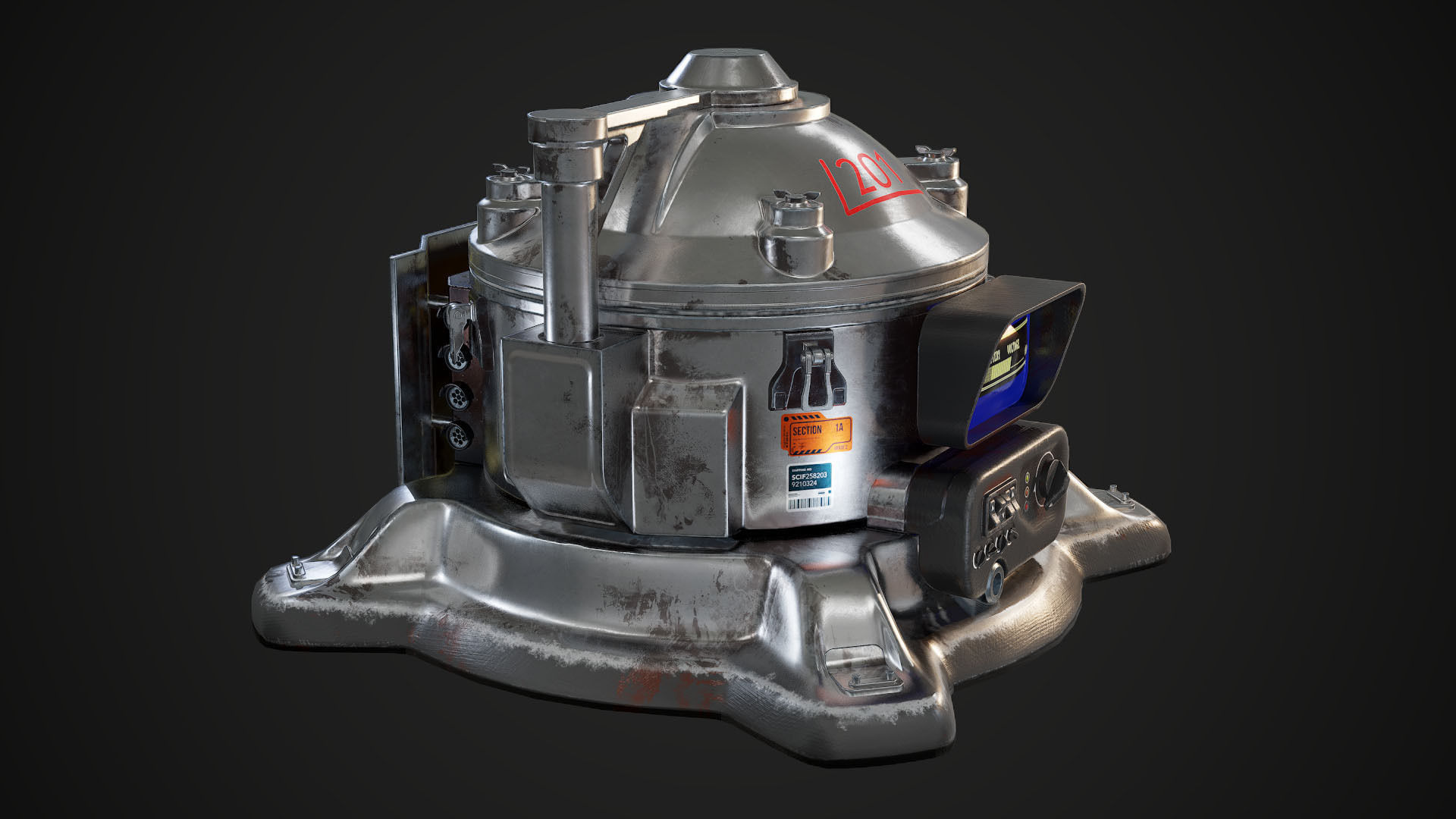 Nuclear Generator Low-poly 3D model_6