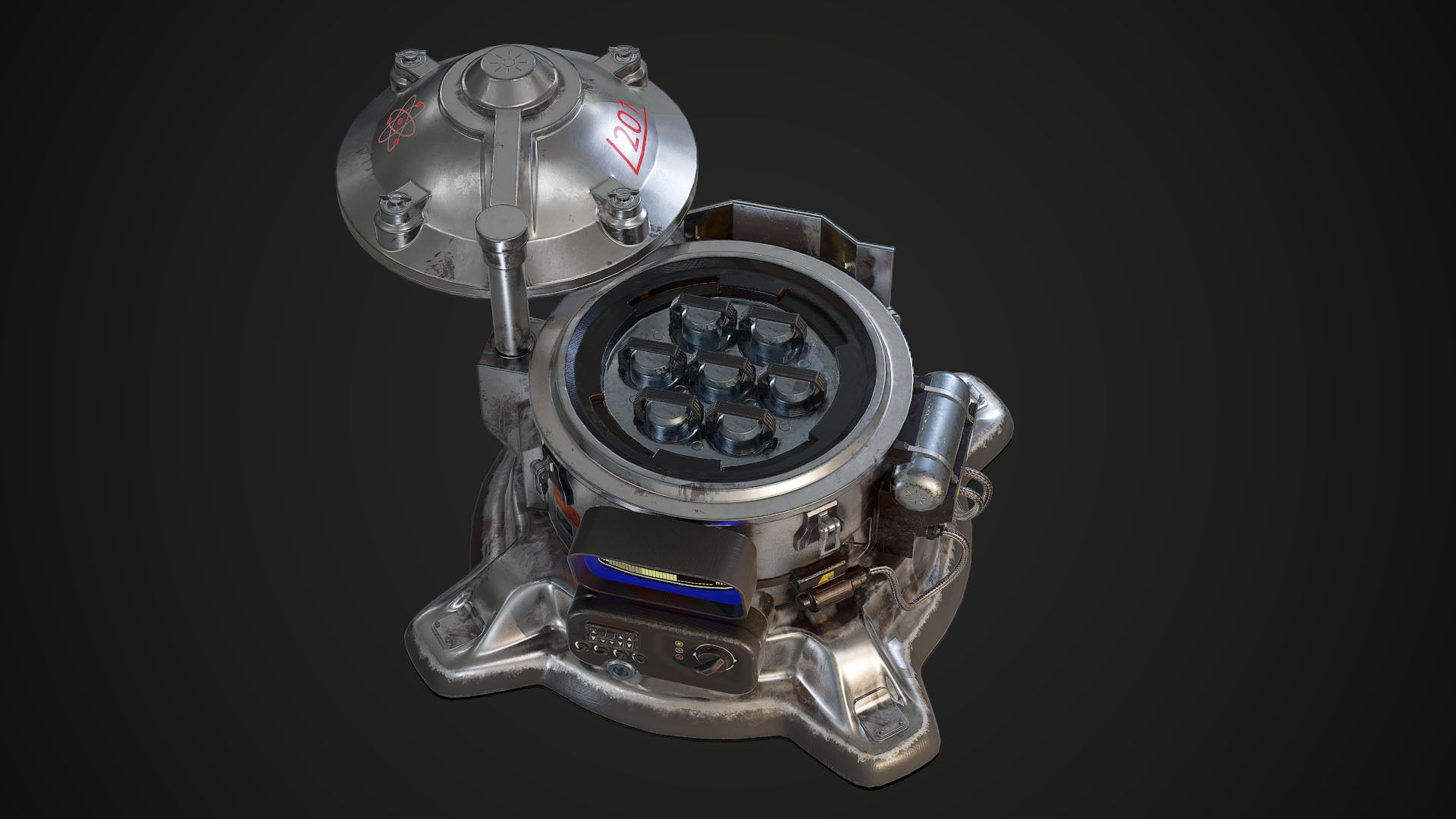 Nuclear Generator Low-poly 3D model_5