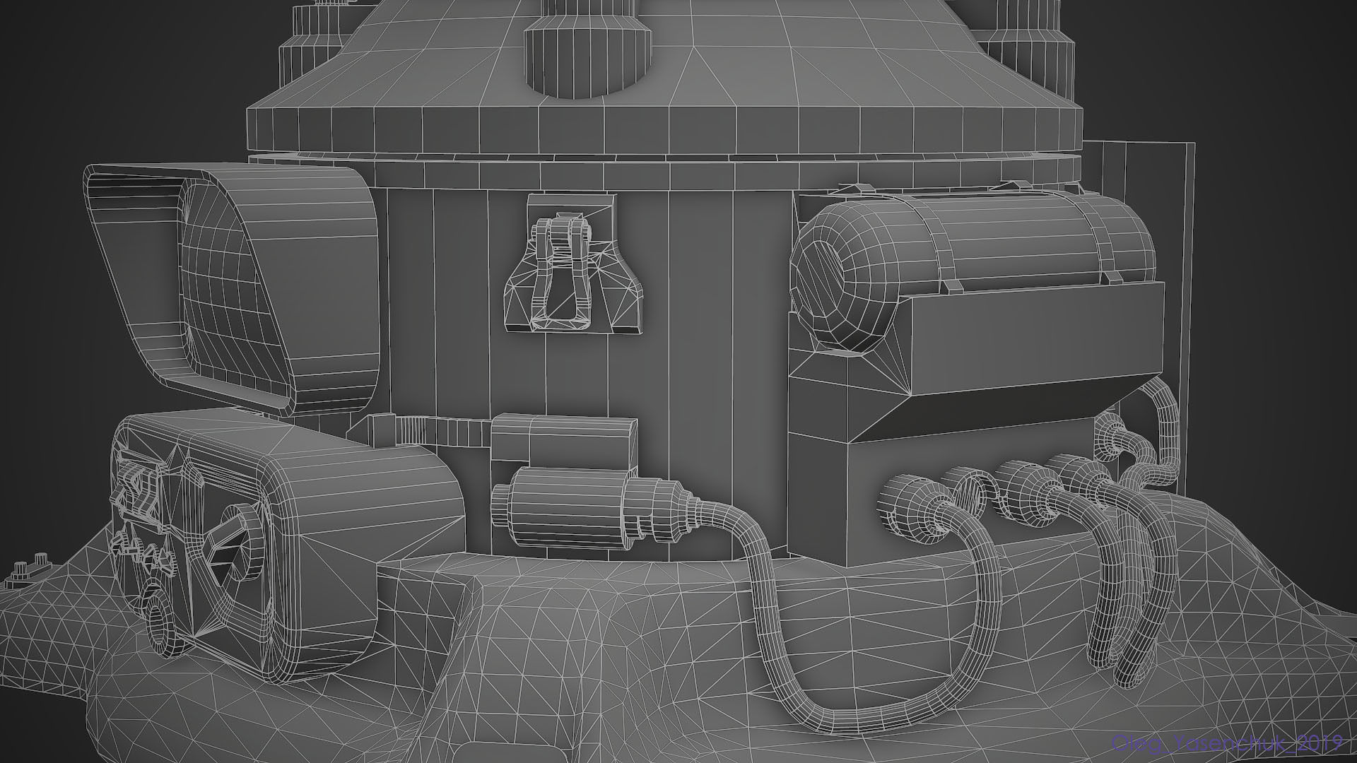 Nuclear Generator Low-poly 3D model_12