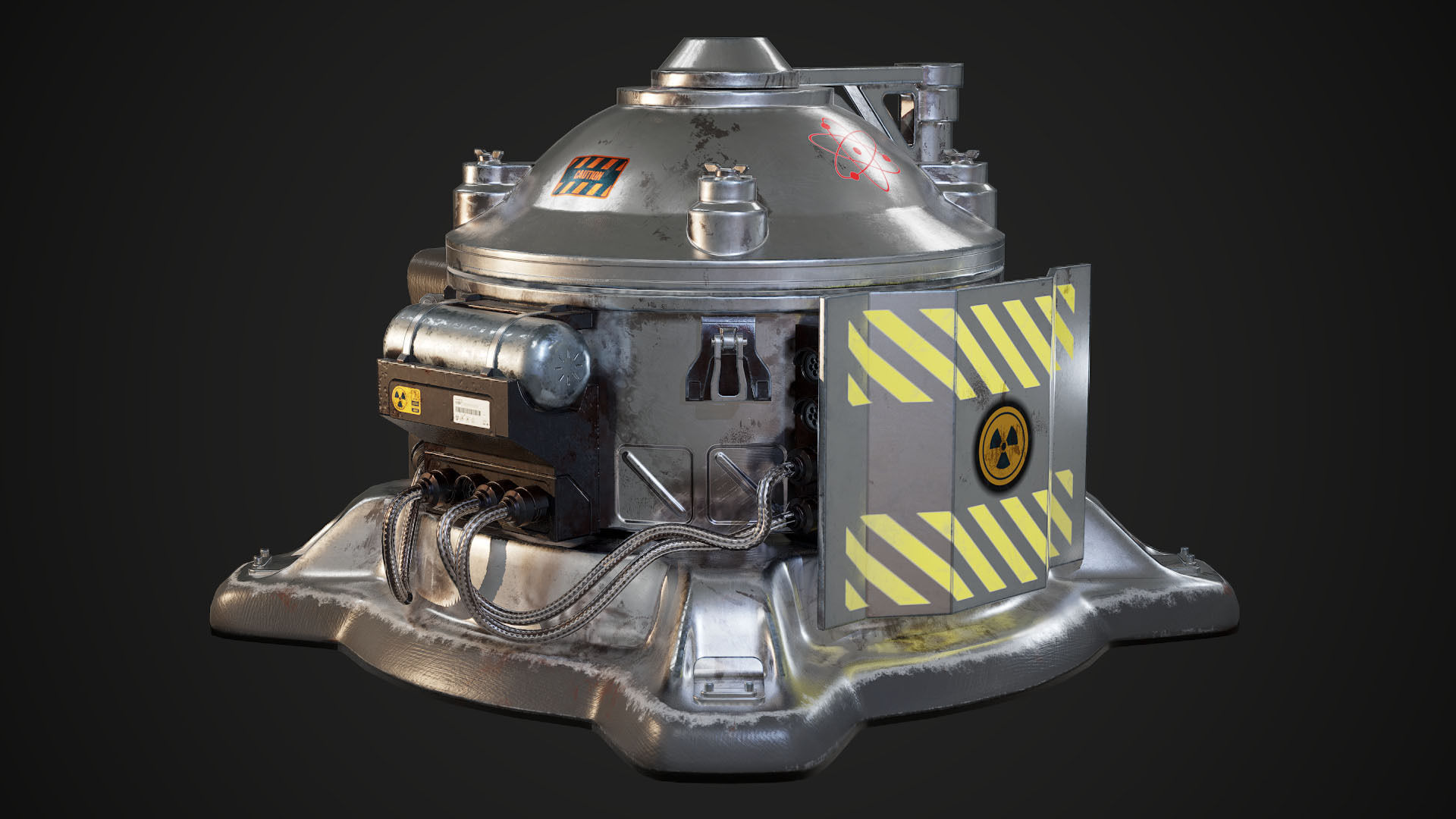 Nuclear Generator Low-poly 3D model_2