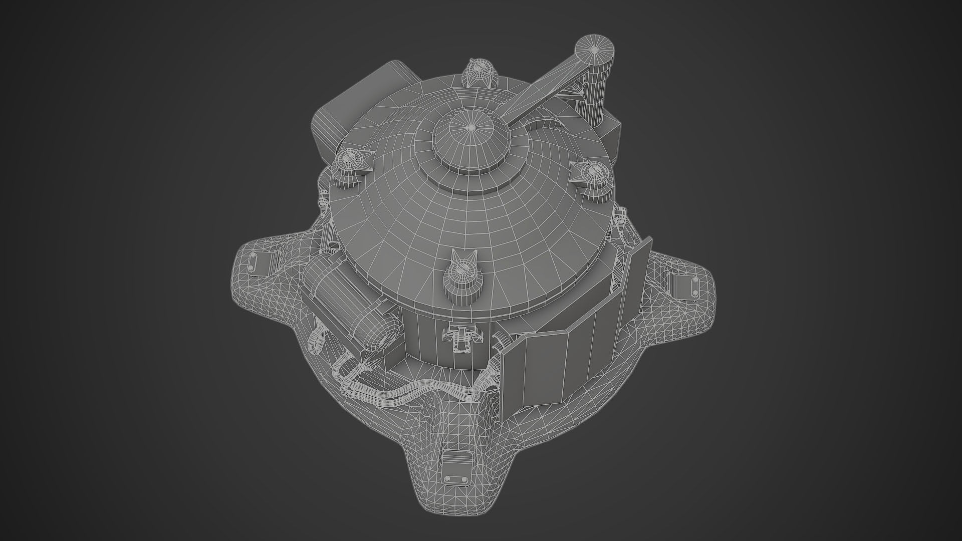 Nuclear Generator Low-poly 3D model_11