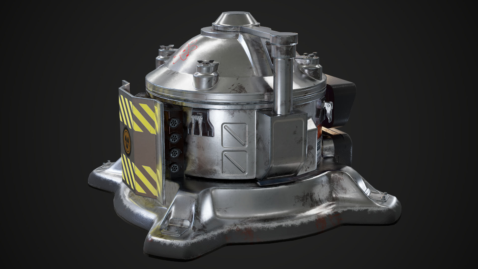Nuclear Generator Low-poly 3D model_7