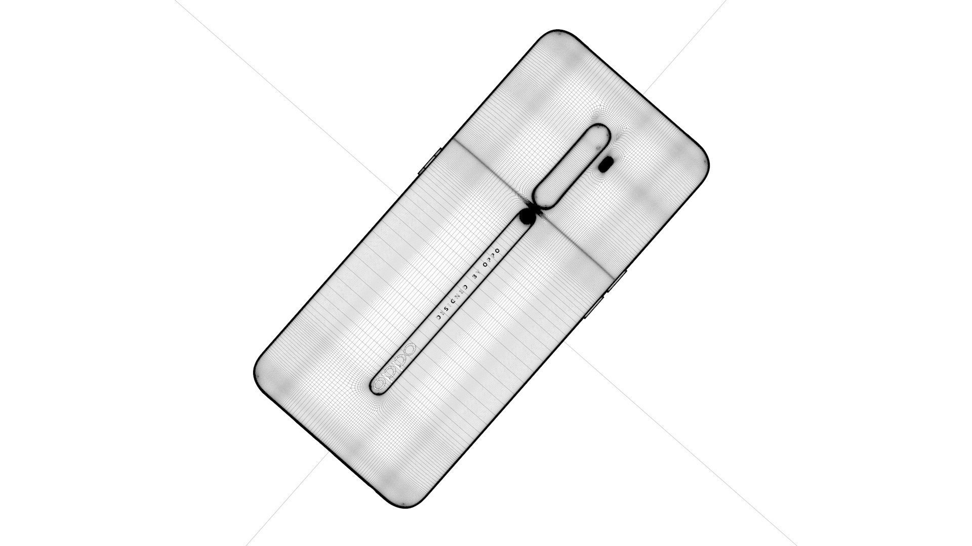 OPPO Reno 2 C4D modeling rendering 3D model_6