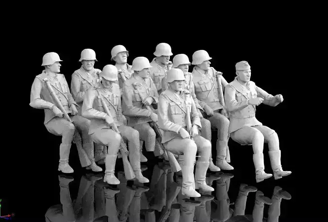 German soldiers 3D print model