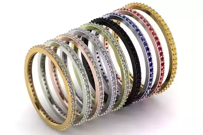 diamond rings  3D Model Collection
