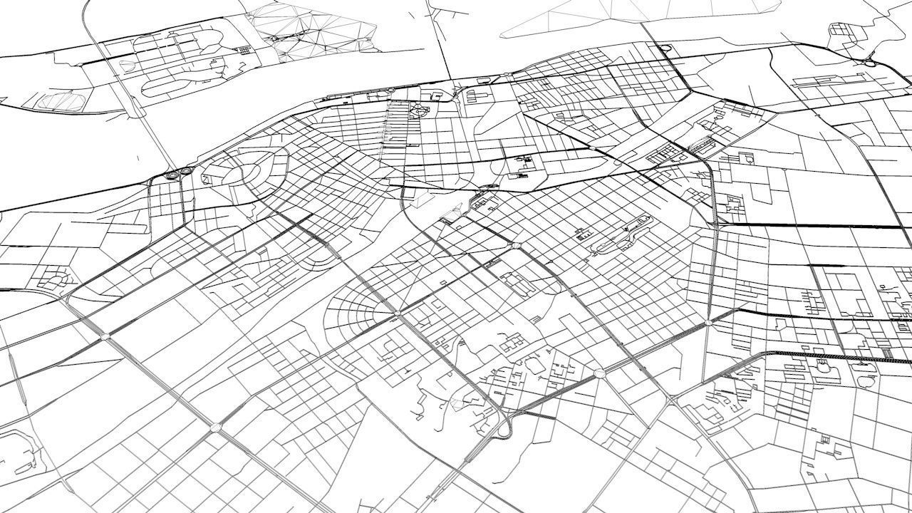 Harbin Road Network and Streets 3D model_9