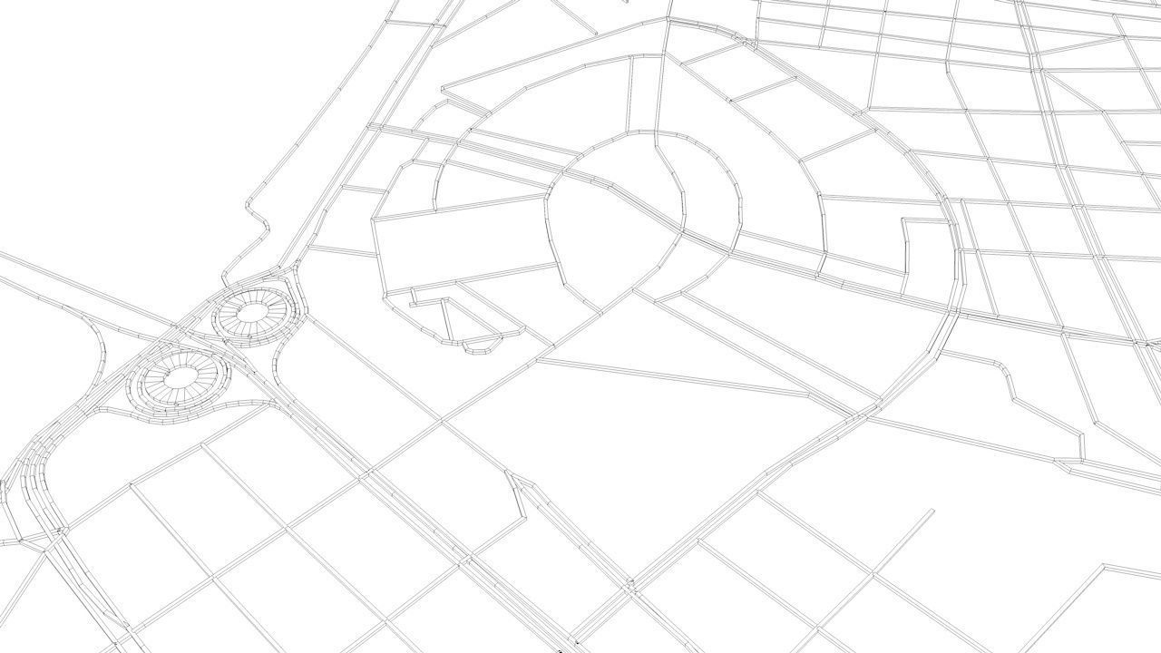 Harbin Road Network and Streets 3D model_11