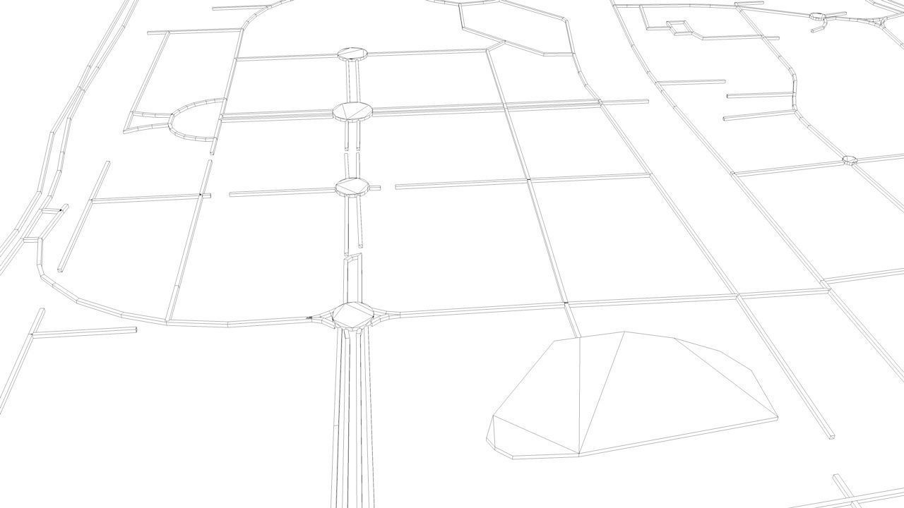 Harbin Road Network and Streets 3D model_10
