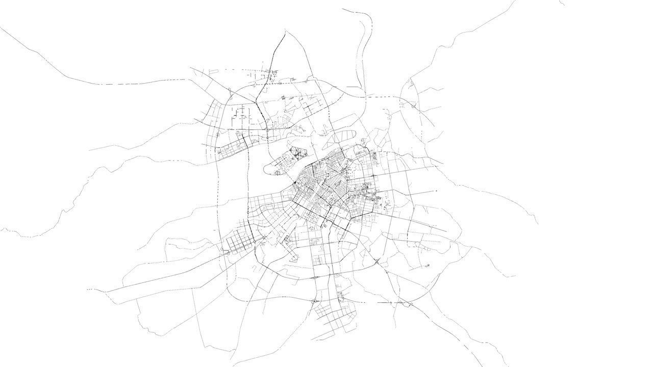 Harbin Road Network and Streets 3D model_8