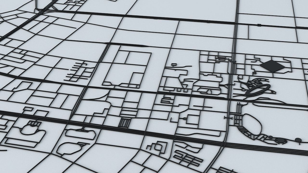 Harbin Road Network and Streets 3D model_4