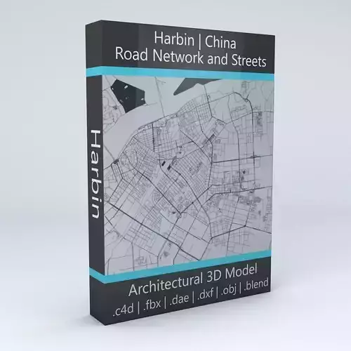 Harbin Road Network and Streets 3D model