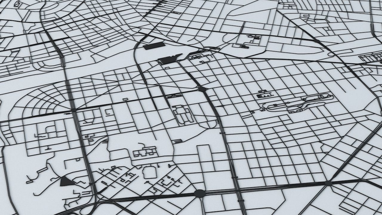 Harbin Road Network and Streets 3D model_2