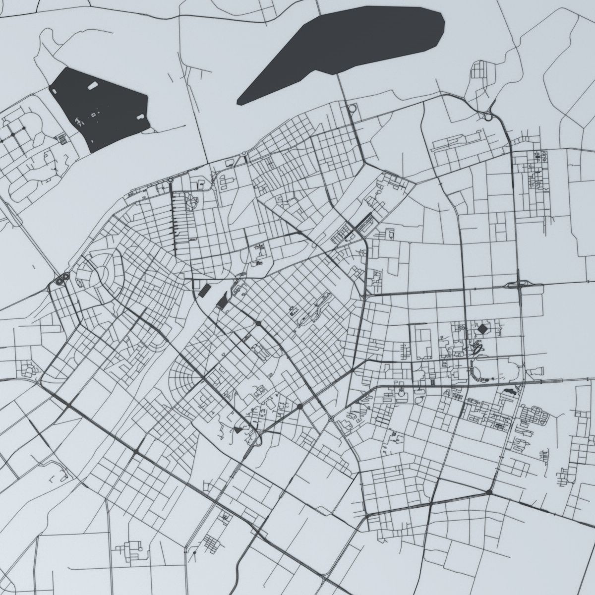 Harbin Road Network and Streets 3D model_6