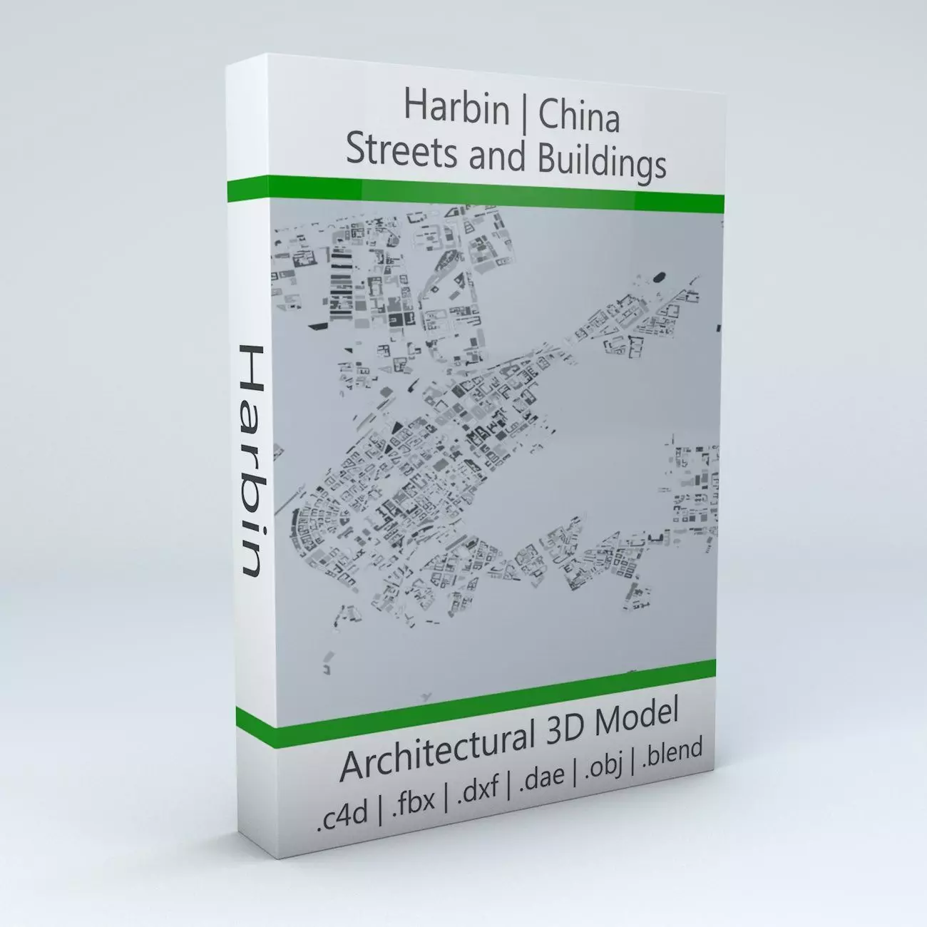Harbin Streets and Buildings 3D model_0