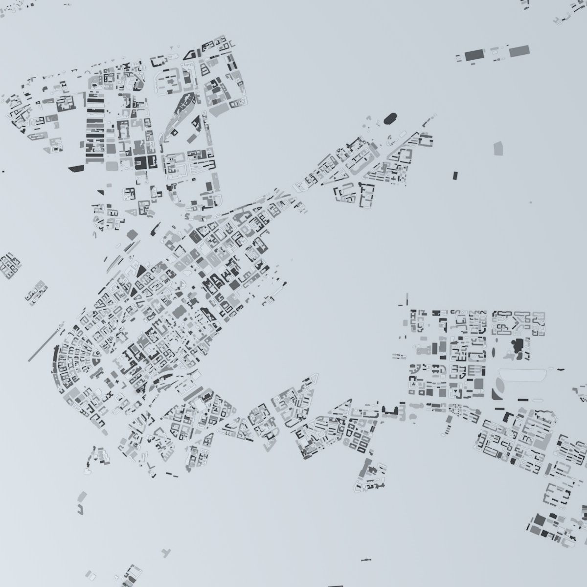 Harbin Streets and Buildings 3D model_1