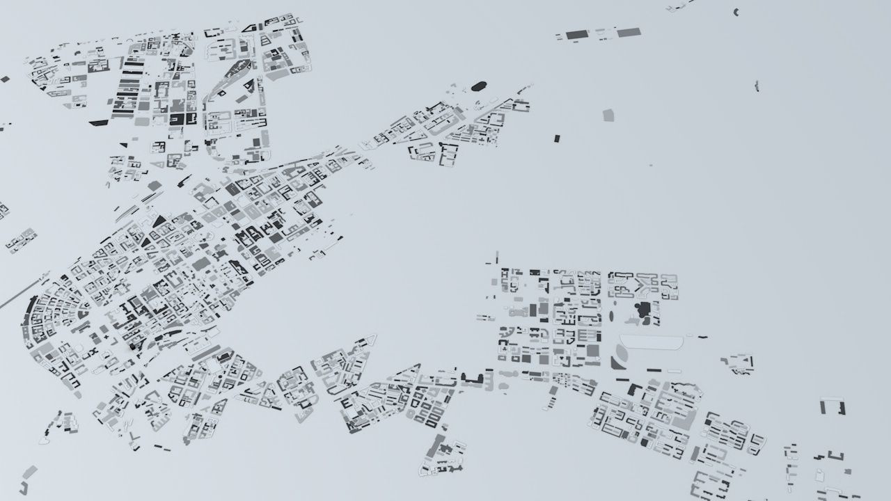 Harbin Streets and Buildings 3D model_2