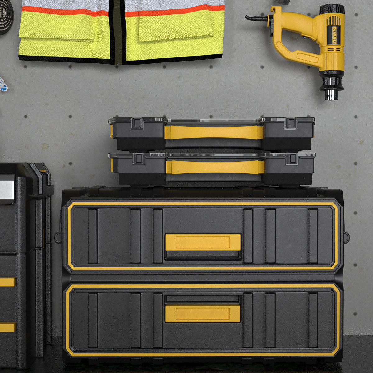 garage tools set 4 Low-poly 3D model_5