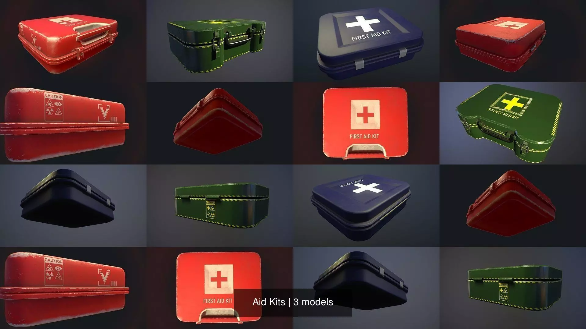 Aid Kits 3D Model Collection_1