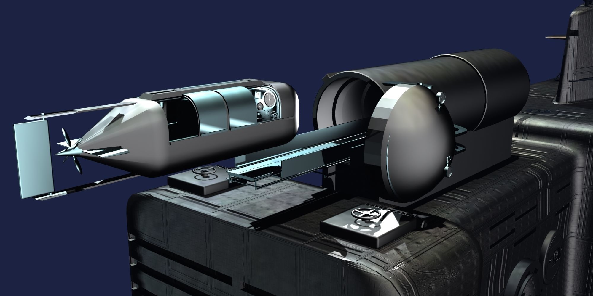 Fantasy Jetsub 3D model_11