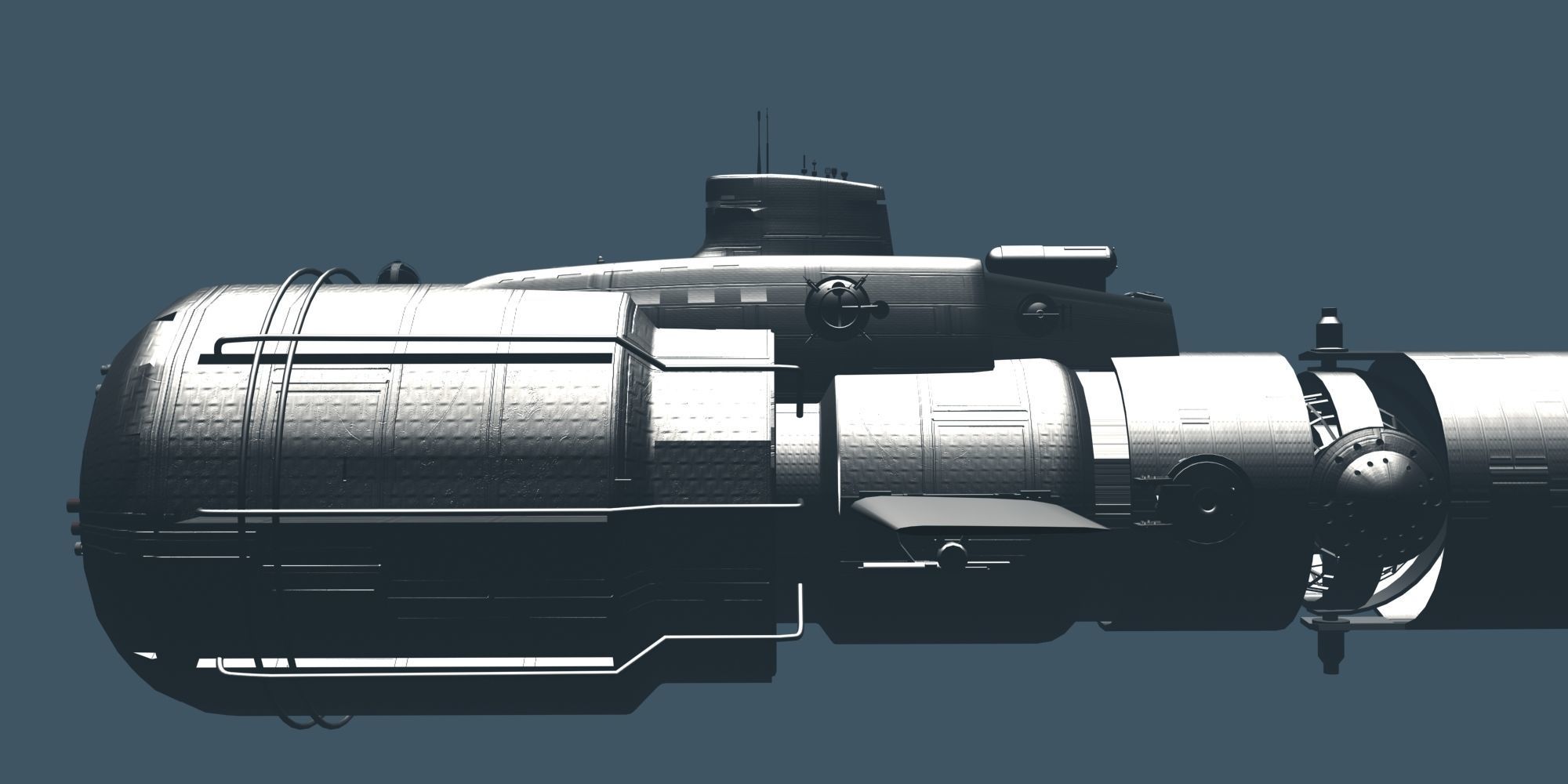 Fantasy Jetsub 3D model_20