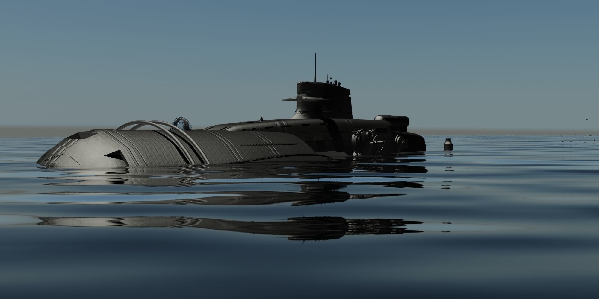 Fantasy Jetsub 3D model_10