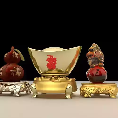 Chinese Gourd with Yuanbao