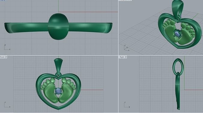 Baby Legs Pendant For Mom 3D print model