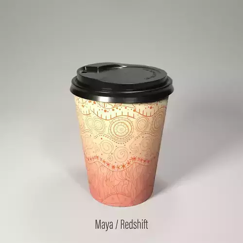 Blender Realistic Coffee Cup - Cardboard