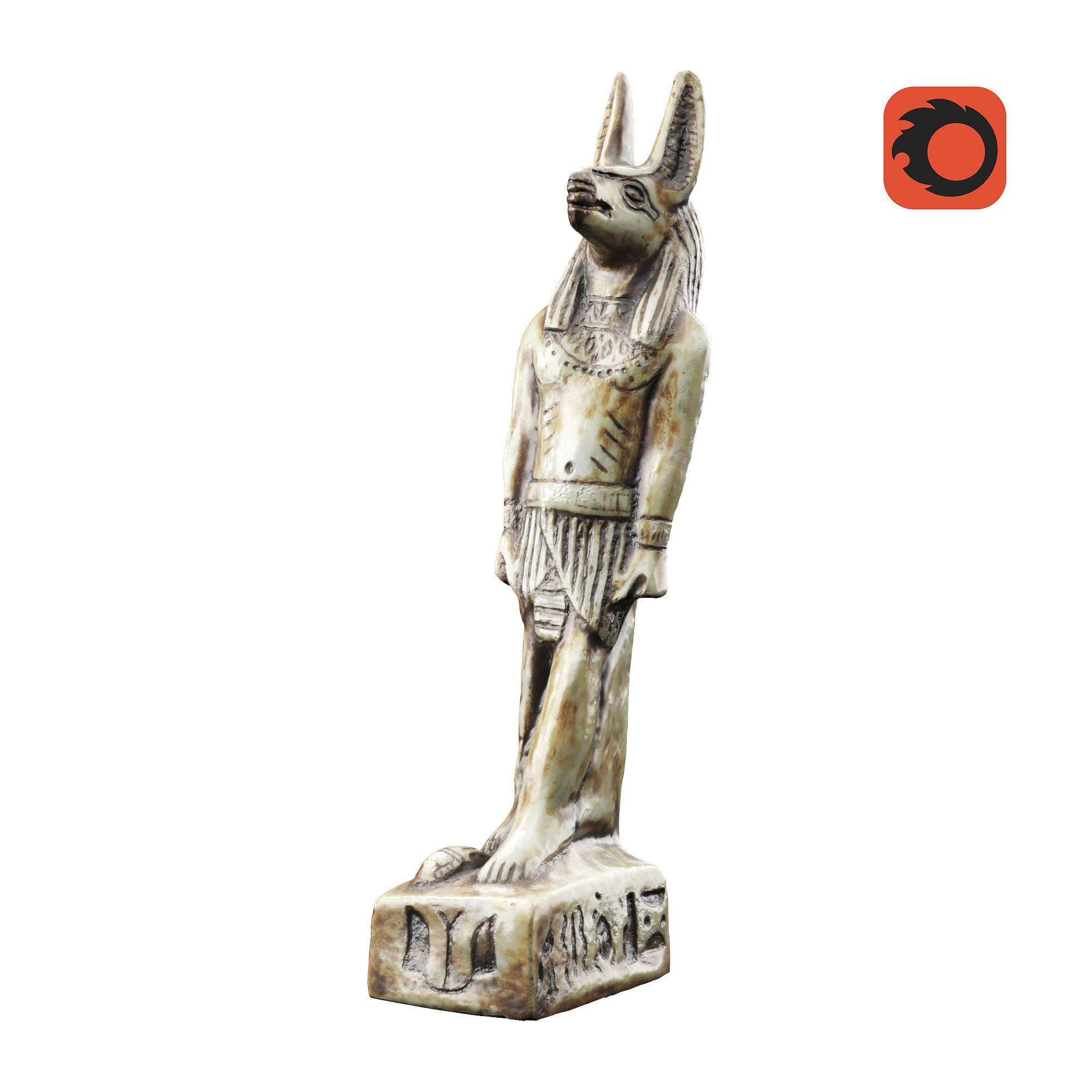 statuette 01 Anubis  3D model_6