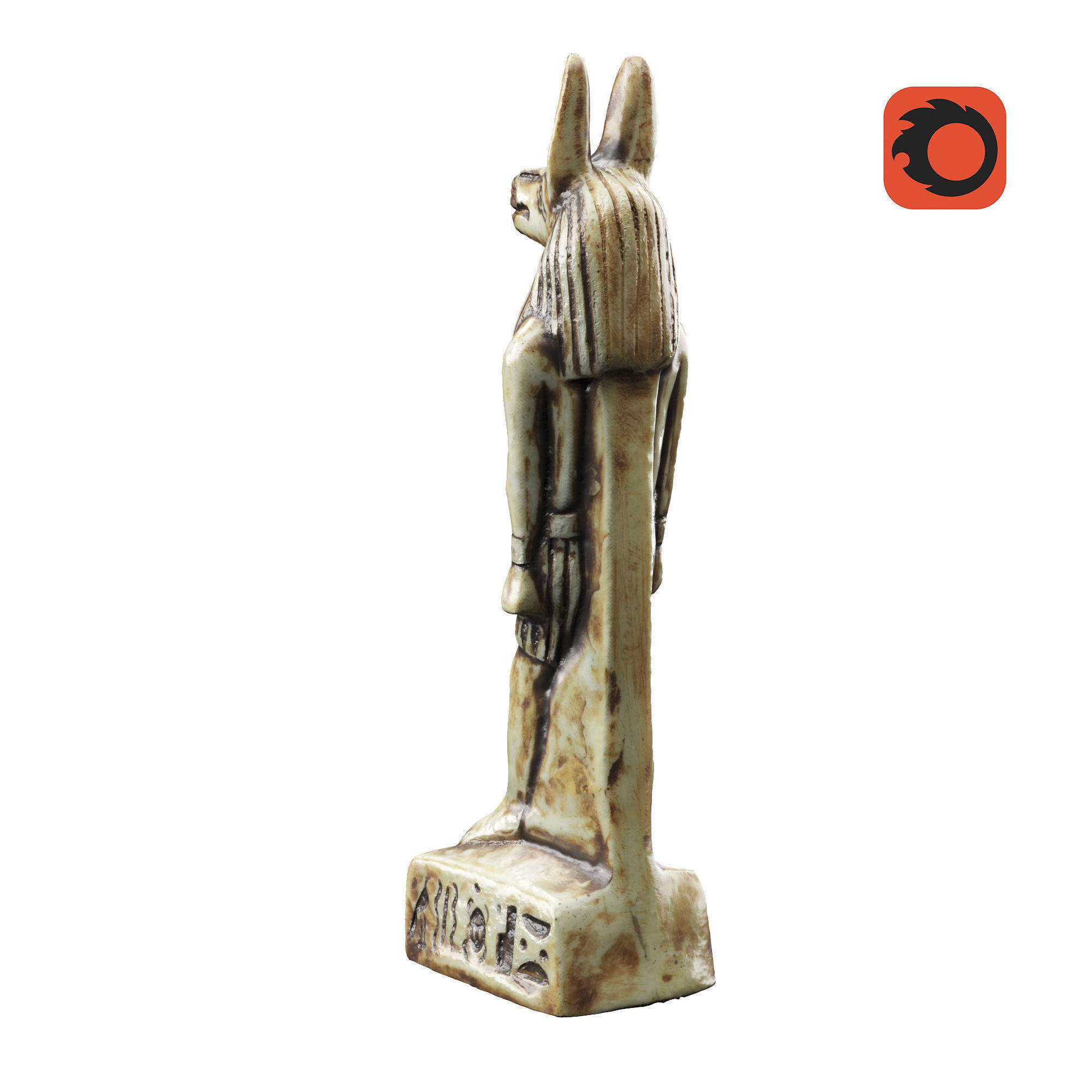 statuette 01 Anubis  3D model_4