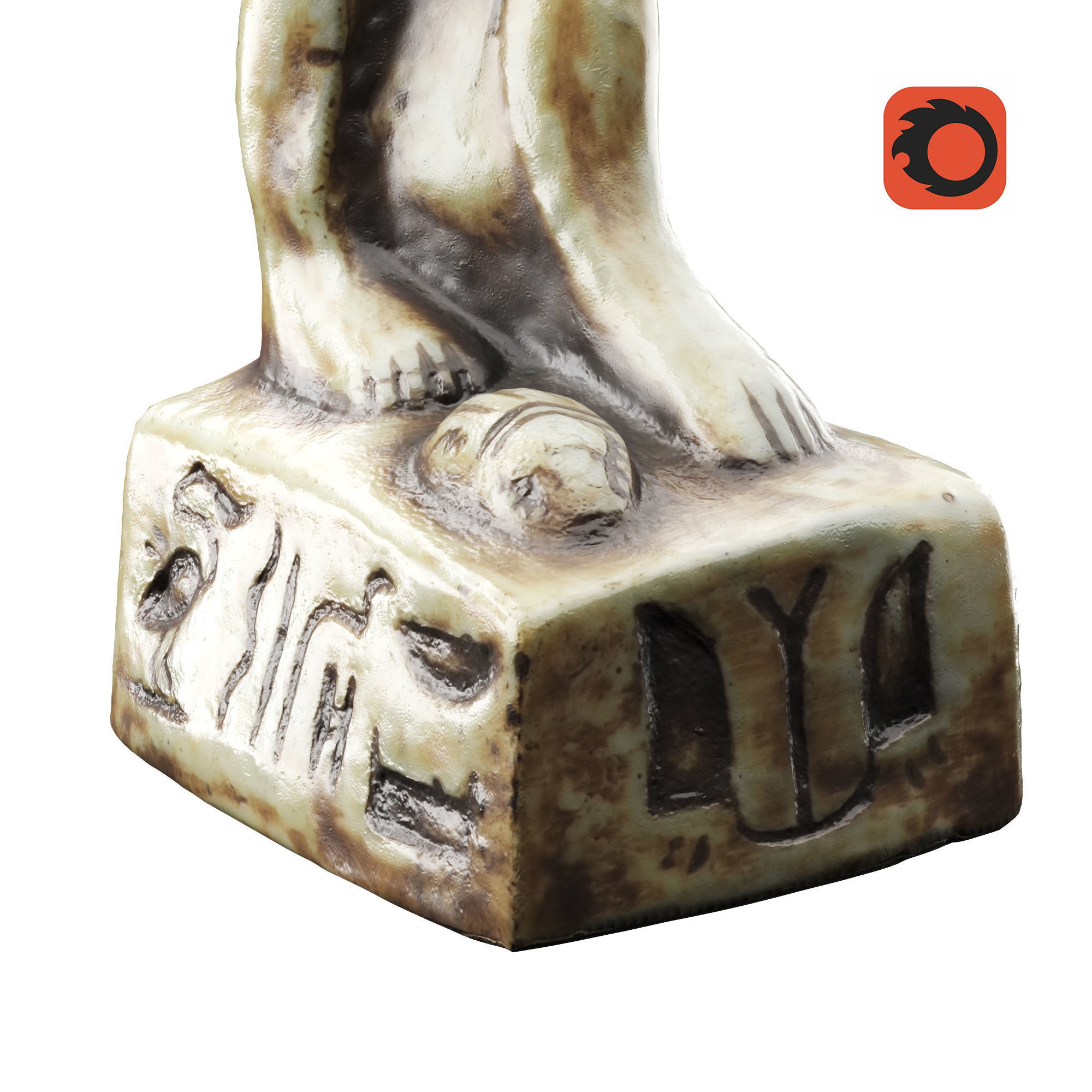 statuette 01 Anubis  3D model_10