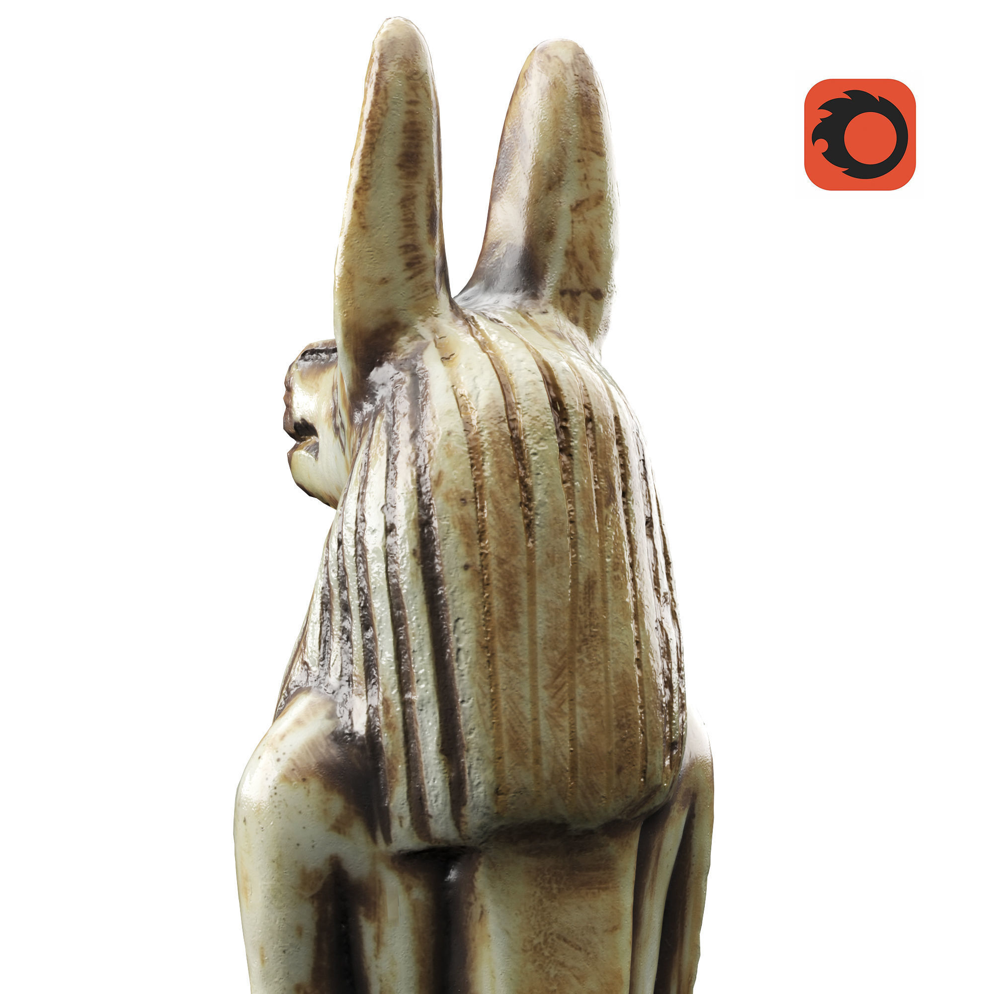statuette 01 Anubis  3D model_8