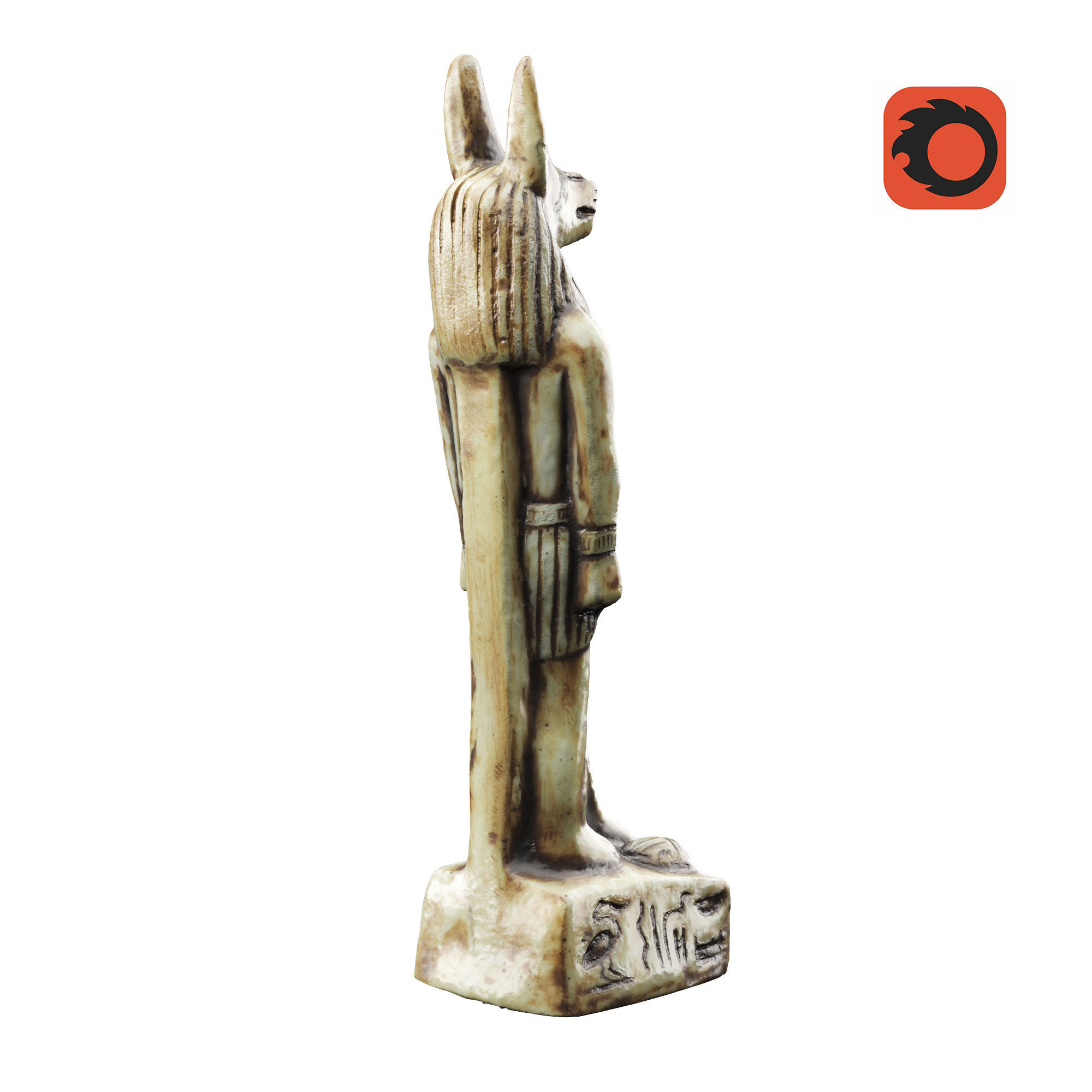 statuette 01 Anubis  3D model_3