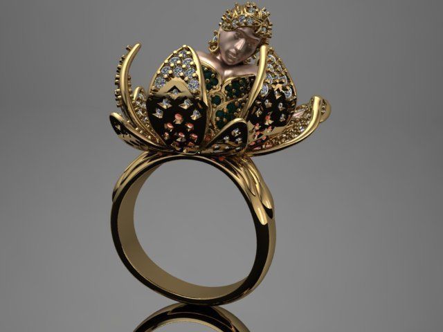 women ring print model 3D print model_8