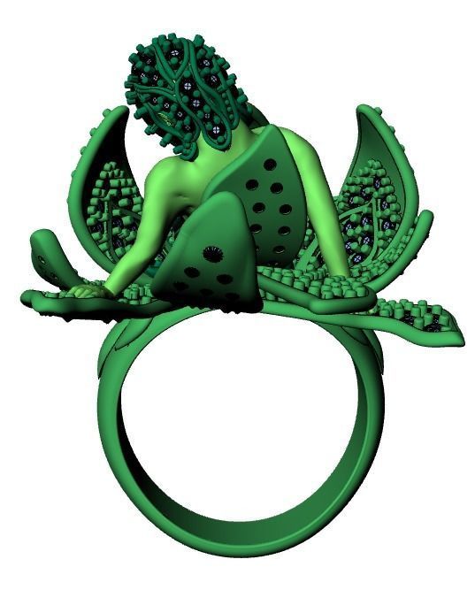 women ring print model 3D print model_22