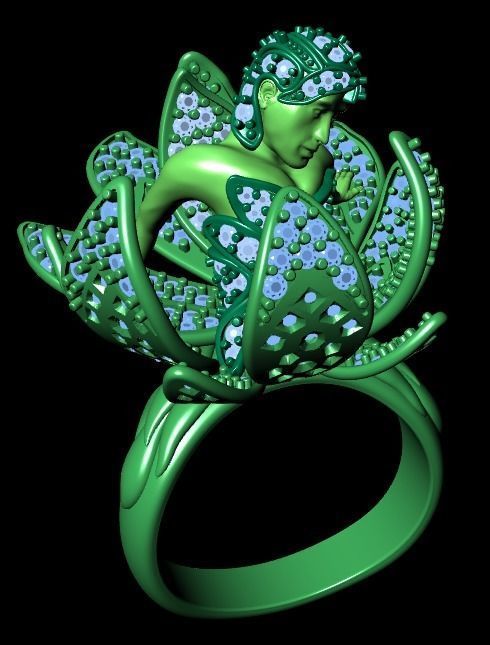 women ring print model 3D print model_35