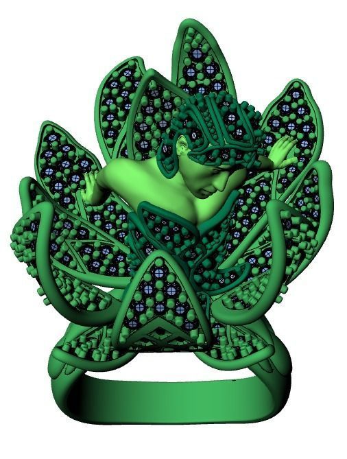 women ring print model 3D print model_29