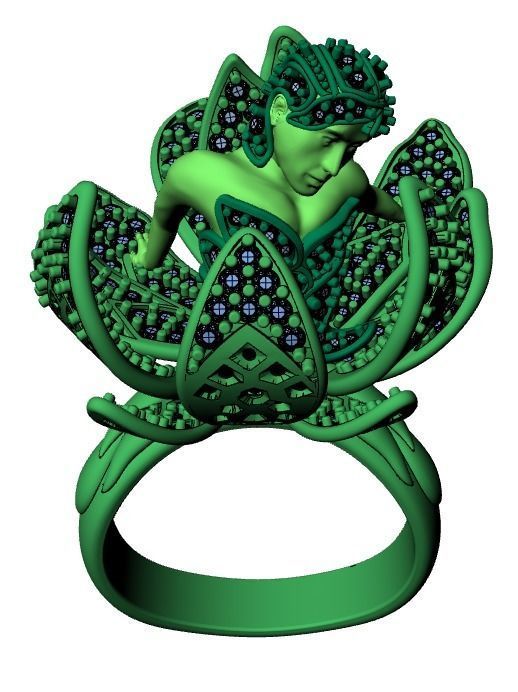 women ring print model 3D print model_28