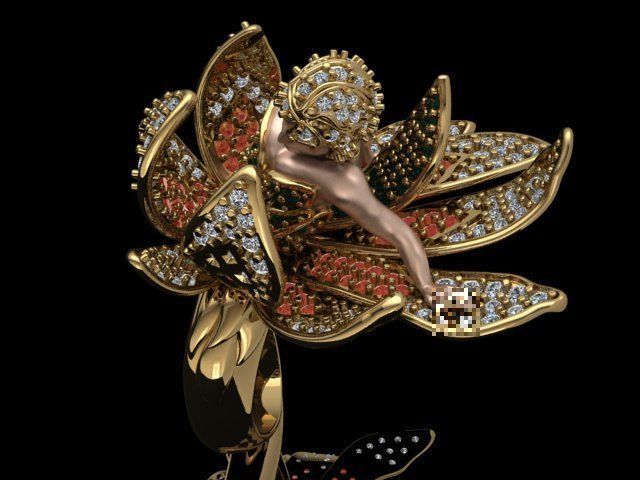 women ring print model 3D print model_11